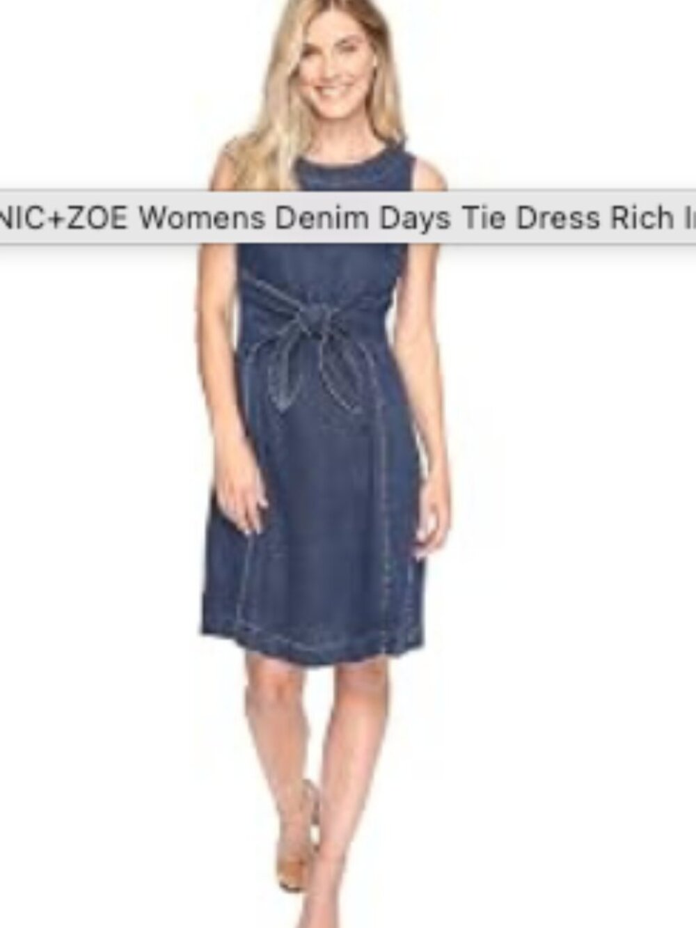 NIC+ZOE Denim Days Tie Dress (M - 8-10)